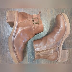 Alex Marie Brown Leather Ankle Boots – Women’s 9